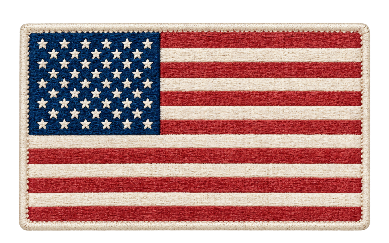 Existing unapproved flag reconstruction with a heavier cream border